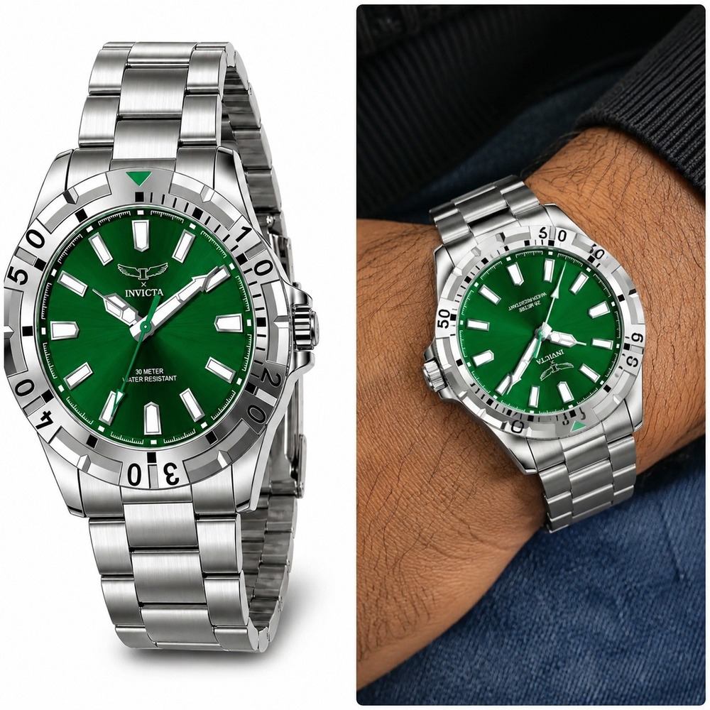 Invicta Specialty I by Invicta Men's Watch 42mm Steel Green Dial (69042) New